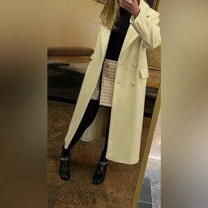 Chiara Ferragni Cream Tan Wrap Mini Skirt